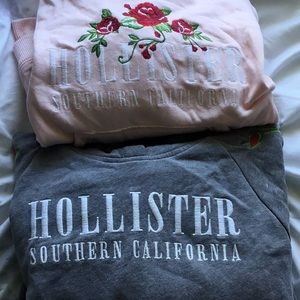 Hollister Floral embroidered hooded sweatshirts,L